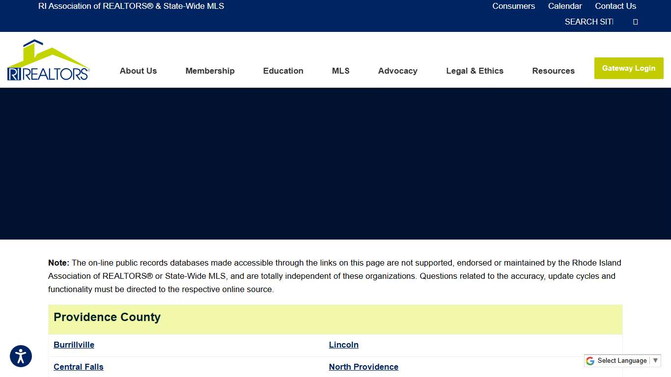 RI Tax Assessor Resource - Rhode Island Association of REALTORS®